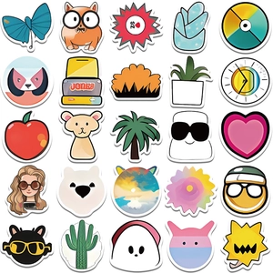 Set of 25 waterproof VSCO cartoon stickers for suitcases and laptops with cute animals