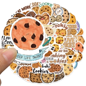50 pieces of cute cartoon cookie stickers for decorating scrapbooks and phone cases