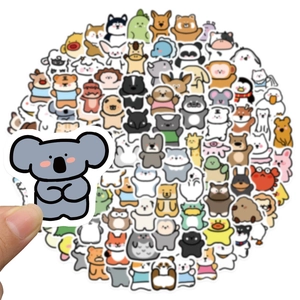 100pcs cute waterproof cartoon animal stickers for DIY planners and phone cases decor