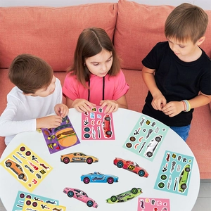 Adesivi per bambini con auto da corsa per decorazioni fai da te e tema Speed Max colorato