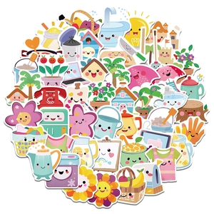 Waterproof PVC Cartoon Stickers Cute Kawaii Stationery Decals For Laptop Water Bottle Journal Scrapbooking DIY Decorative Stickers