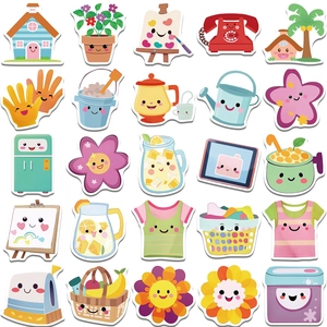 50 pieces of cute hand-drawn cartoon stickers for kids' scrapbooking and DIY decoration