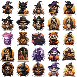 Set of 50 realistic animal Halloween graffiti stickers for luggage and skateboards