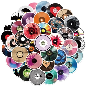 Retro Vinyl Record Graffiti Stickers Waterproof PVC Matte Decorative Decals For Laptop Luggage Guitar Skateboard Stickers