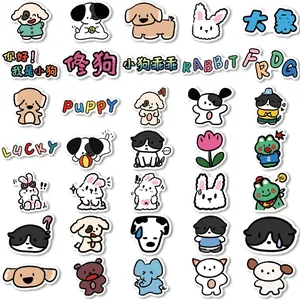 Set of 65 cute Korean cartoon animal stickers including puppies and rabbits for iPad
