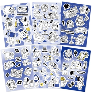 Détails d'autocollants imperméables chat et chien pour coques de téléphone