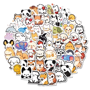 Lot de 100 autocollants animaux de dessin animé pour ordinateurs et skateboards