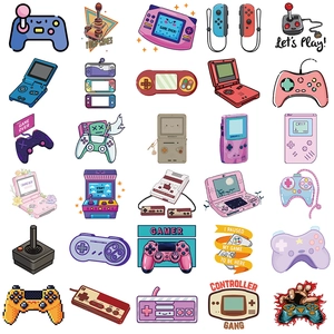 57 pieces of colorful retro game controller graffiti stickers for laptop and phone decoration