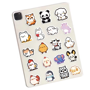 Autocollants d'animaux mignons pour ordinateurs et tablettes, motifs panda et hibou