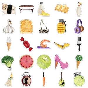 50 PCS Surrealist waterproof stickers with creative fusion designs for luggage and phone
