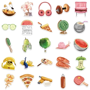 50 pieces of surrealist creative waterproof stickers for luggage and phone decoration