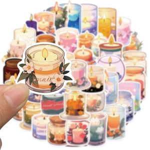 Pack of 50 INS style waterproof aromatherapy candle graffiti stickers for laptop and decor