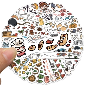 50 pieces of cute waterproof cartoon doodle stickers for scrapbooking and diary decoration