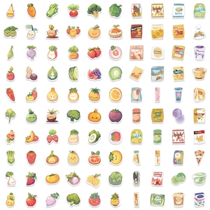 Set of 400 cute cartoon animal fruit and vegetable stickers for phone cases and luggage decoration