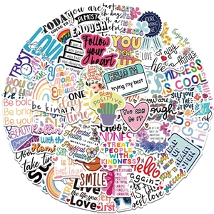 Inspirational Quote Stickers For Laptop Water Bottle Guitar Phone Case Waterproof PVC Aesthetic Decals For Teens Adults
