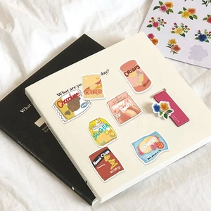 Cute cartoon snack and drink theme decorative sticker set for scrapbooking and laptops