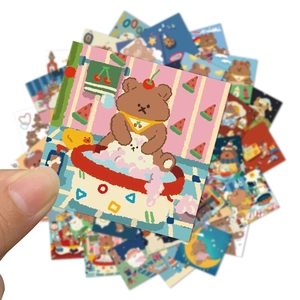 40 pezzi di simpatici adesivi a forma di orsetto per scrapbooking e cover del telefono