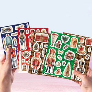Christmas Nutcracker sticker set with 8 sheets for DIY crafts, scrapbooks and planners
