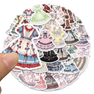 Vue détaillée d'autocollants de mode Lolita pour la décoration de journaux DIY