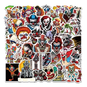 Horror Clown Graffiti Wasserdichte Vinyl Aufkleber Für Laptop Skateboard Gepäck Handyhülle Gitarre DIY Deko Sticker