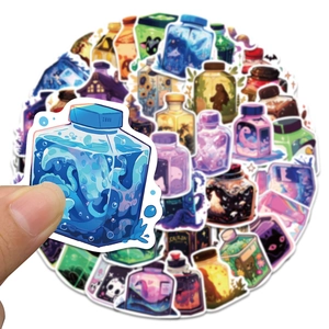 Pack of 50 waterproof magical potion bottle graffiti stickers for laptops and phone DIY