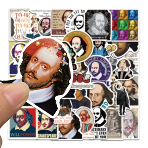 50 pieces of Shakespeare graffiti stickers for laptops and suitcases in various art styles