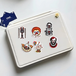 6er-Pack gruselige Horror-Clown-Sticker für Laptop und DIY-Graffiti-Koffer-Dekoration