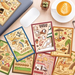Creative cartoon animal travel stickers for DIY journaling and phone case decoration