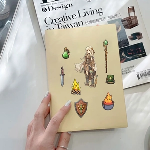 Lot de 8 autocollants d'aventure fantastique RPG étanches pour décoration de scrapbooking