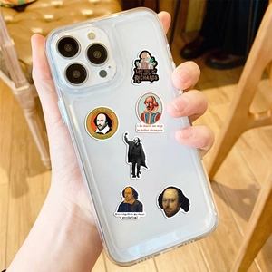Shakespeare themed aesthetic laptop stickers and waterproof vinyl decals for phone cases