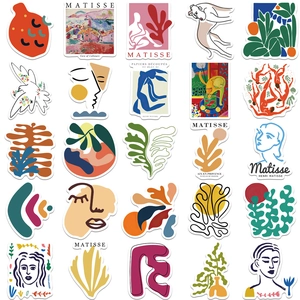 Σετ 25 καλλιτεχνικά αυτοκόλλητα Henri Matisse με μινιμαλιστικά σχέδια και μοτίβα