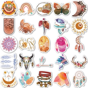 50 wasserfeste Boho-Aufkleber mit Traumfängern und Mandalas für Laptops und Koffer