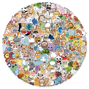 Niedliche Cartoon Tier Wasserdichte PVC Aufkleber Für Laptop Gepäck Skateboard Scrapbooking Dekoration Für Kinder