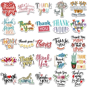 50 pieces of colorful Thank You stickers for gift sealing and creative DIY decoration