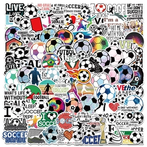 Soccer Football Stickers Waterproof Vinyl Graffiti Decals For Laptop Luggage Phone Case Sports Fan Decorative Supplies