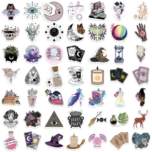 100pcs bohemian wizard stickers for luggage and laptops with waterproof magic designs