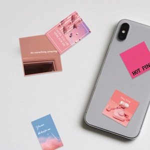 50pcs soft pink aesthetic motivational stickers for scrapbooking and phone case decoration