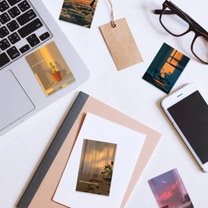 60Pcs sunset aesthetic waterproof stickers for scrapbooking, laptop and journal decorating