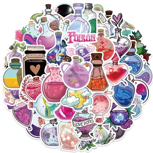 50 pieces magic potion bottle stickers for laptop and phone decoration with fantasy theme