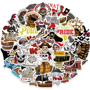 Waterproof Pirate Stickers Vinyl Decals For Laptop Water Bottle Cartoon Theme Graffiti Stickers For Kids Teens DIY Decor Labels