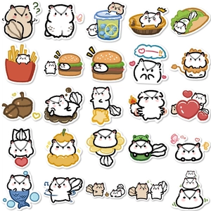 50 cute waterproof squirrel stickers for DIY journals and luggage decoration