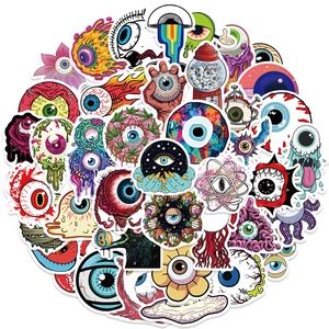 Adesivi Graffiti Bulbo Oculare Impermeabili per Bagagli Laptop Skateboard PVC Cartone Animato Mostro Decalcomanie per Decorazione Fai da Te
