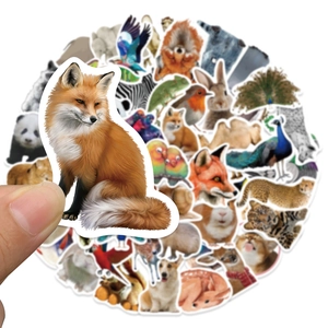 50pcs animal theme graffiti stickers with elephant giraffe lion for DIY luggage decor
