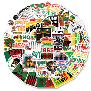 Juneteenth Freedom Day Stickers 1865 Slavery Liberation Afro American Culture Waterproof PVC Graffiti Stickers For Laptop