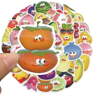 Set di simpatici adesivi di frutta 3D per laptop, valigie e decorazioni fai-da-te creative