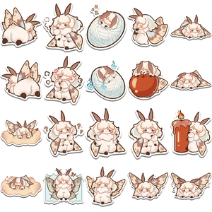 Set of 20 cute moth girl cartoon stickers for laptop and water bottle decoration