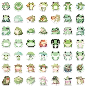 100pcs cute cartoon frog stickers set for kids rewards and DIY scrapbooking decoration