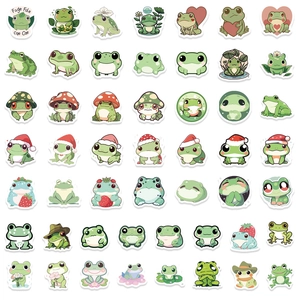 Set of 100 cute cartoon frog reward stickers for kids and classroom decoration