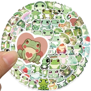 Set of 100 cute cartoon frog reward stickers for kids made of waterproof PVC material