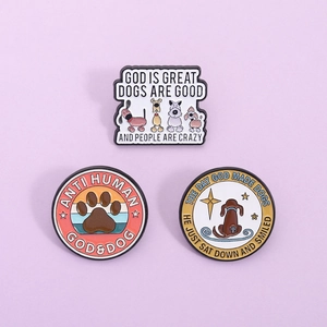 Cartoon Hund Emaille Brosche Pin Set Zinklegierung Süße Haustier Badge Gott Ist Groß Hunde Sind Gut Grafik Rucksack Reversnadeln